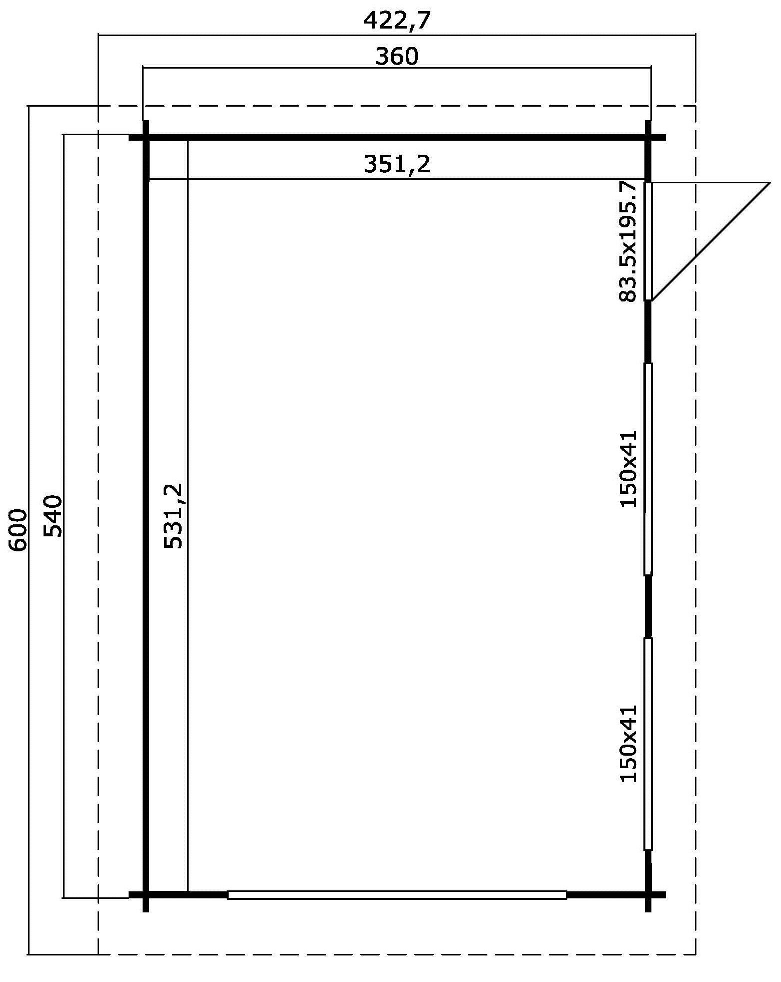 Garage Lasita Maja Canberra mit Holztor gletschergrün