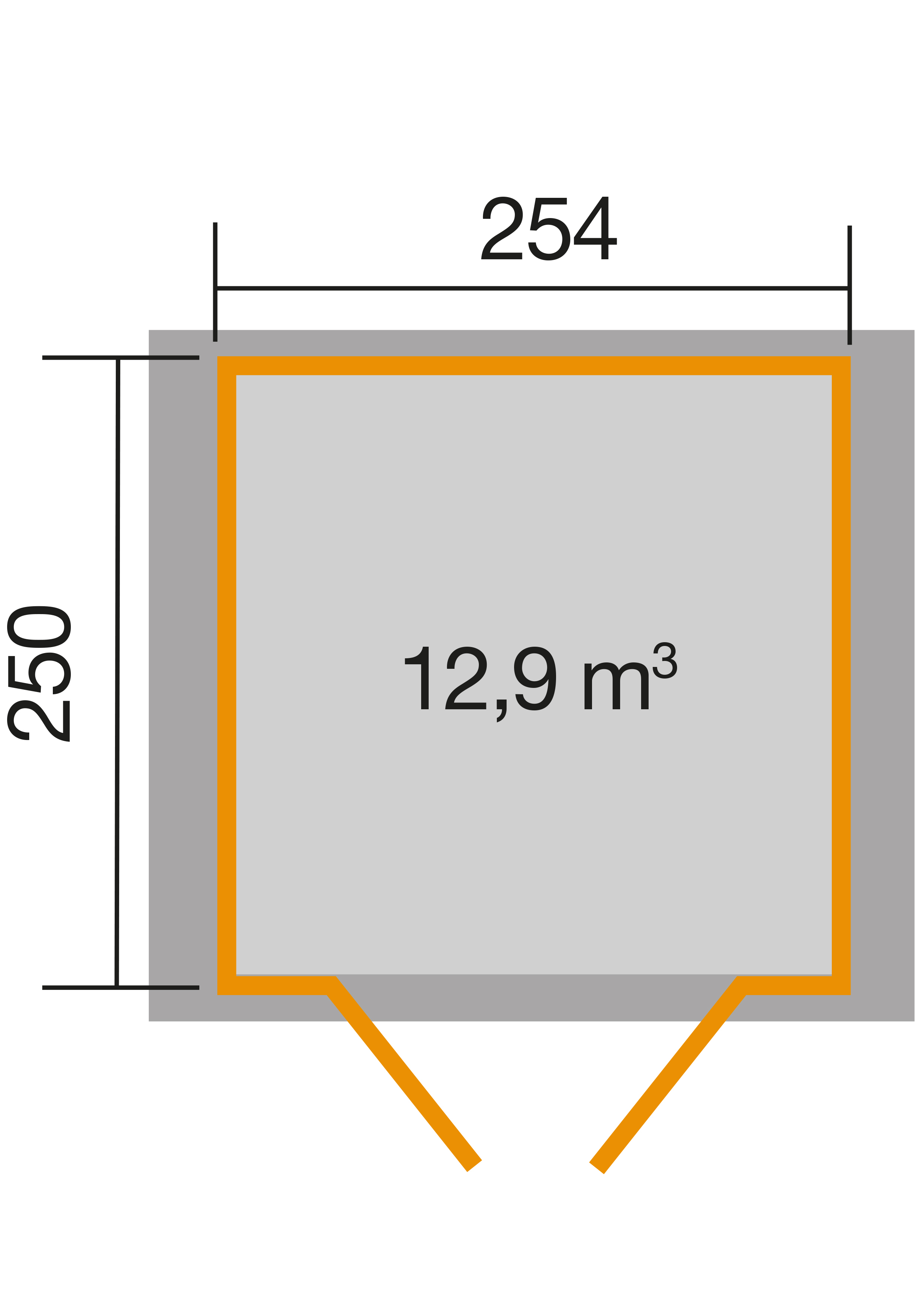 Gerätehaus lasiert 316 Weka