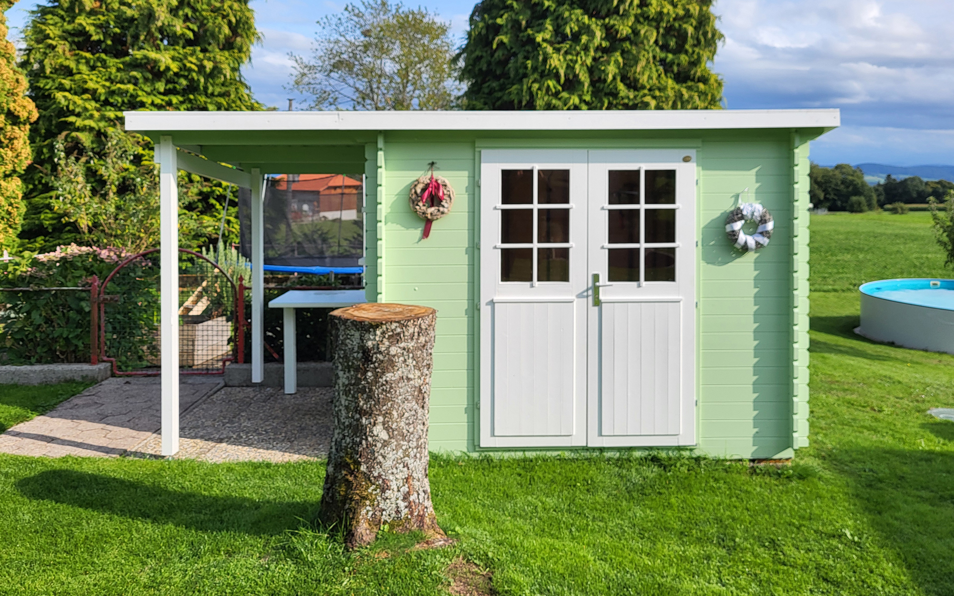 Gartenhaus Gloria A mit Schleppdach